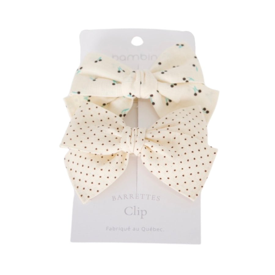Duo de barrettes en tissus