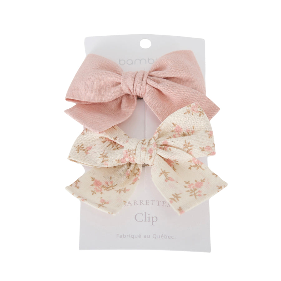 Duo de barrettes en tissus