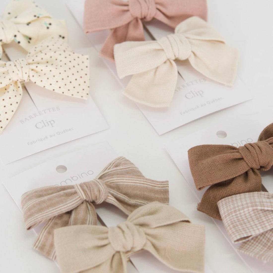 Duo de barrettes en tissus