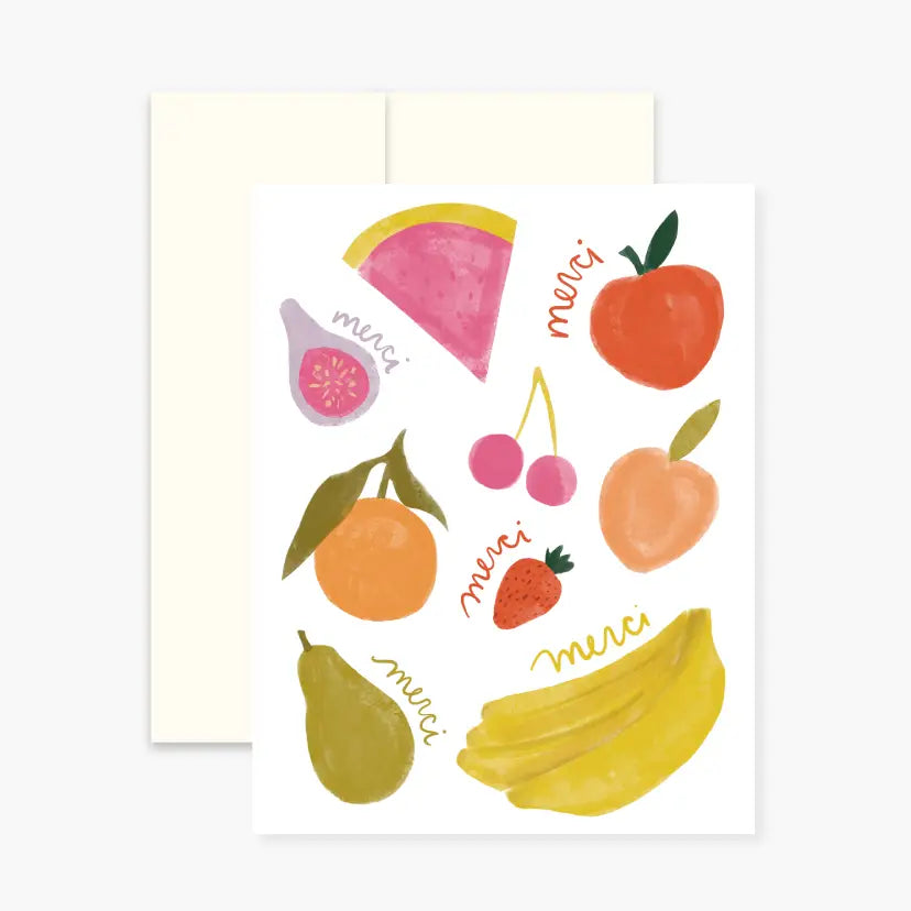 Carte de souhaits - Merci fruits