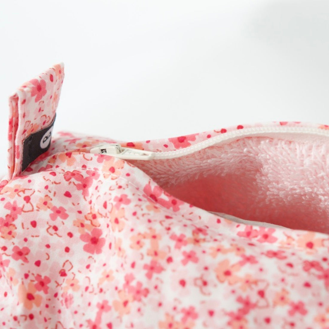 Sac à cosmétiques - Fleurs framboise