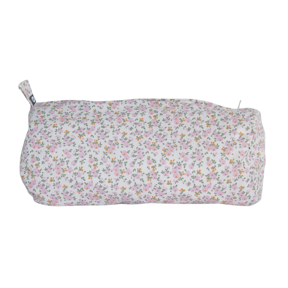 Sac à cosmétiques cylindrique - Fleurs violettes