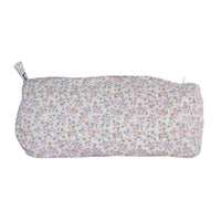 Sac à cosmétiques cylindrique - Fleurs violettes