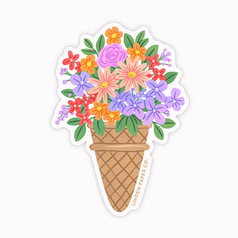 Autocollant - Glace florale