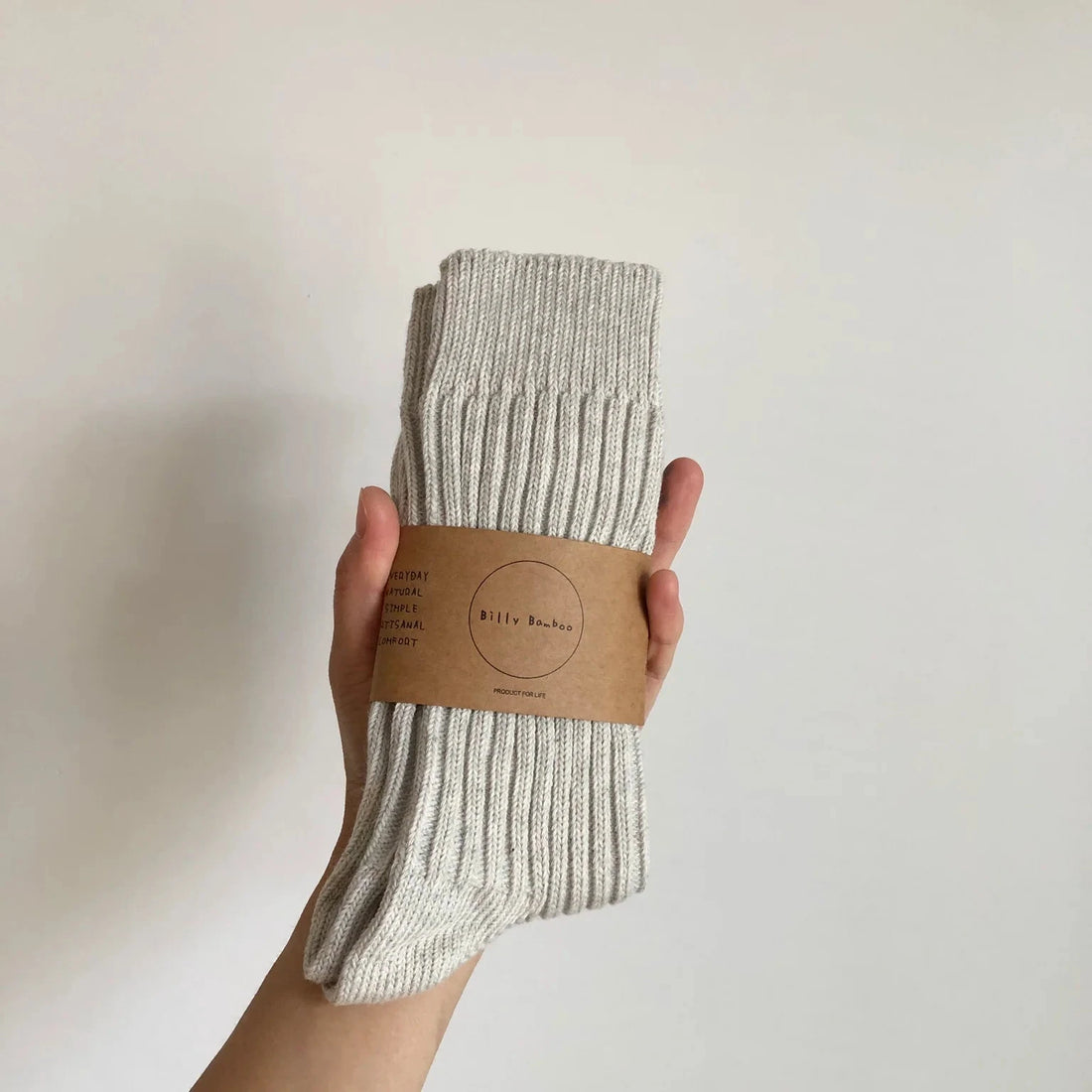 Chaussettes côtelées hautes en coton