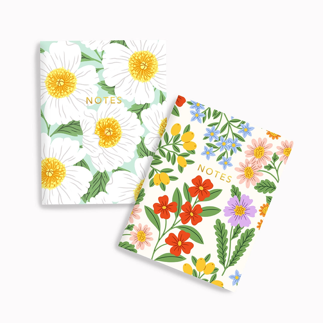 Ensemble de carnets de poche - Fleurs sauvages