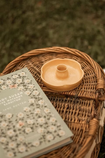 Bougeoir en céramique fleur