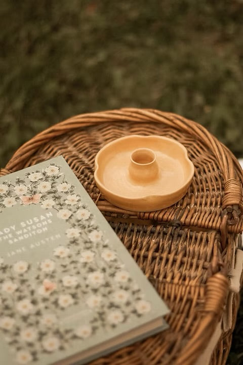 Bougeoir en céramique fleur