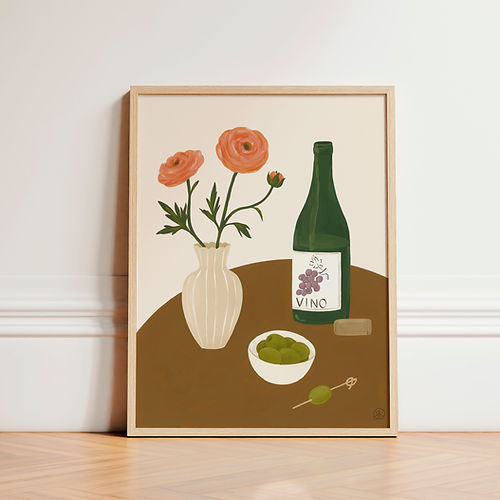 L'affiche - Vin et olives