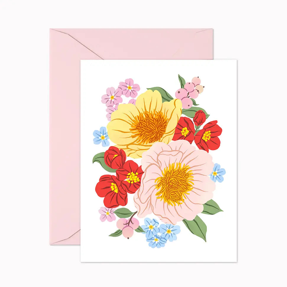 Carte de souhaits - Bouquet fleuri