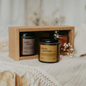 Trio d'automne - Boîte de 3 bougies