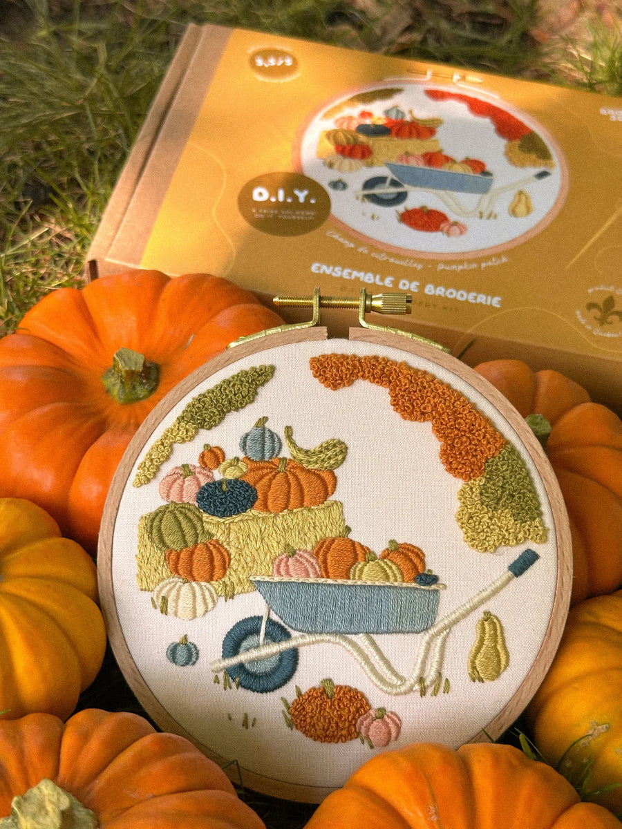 Ensemble de broderie - Champ de citrouilles