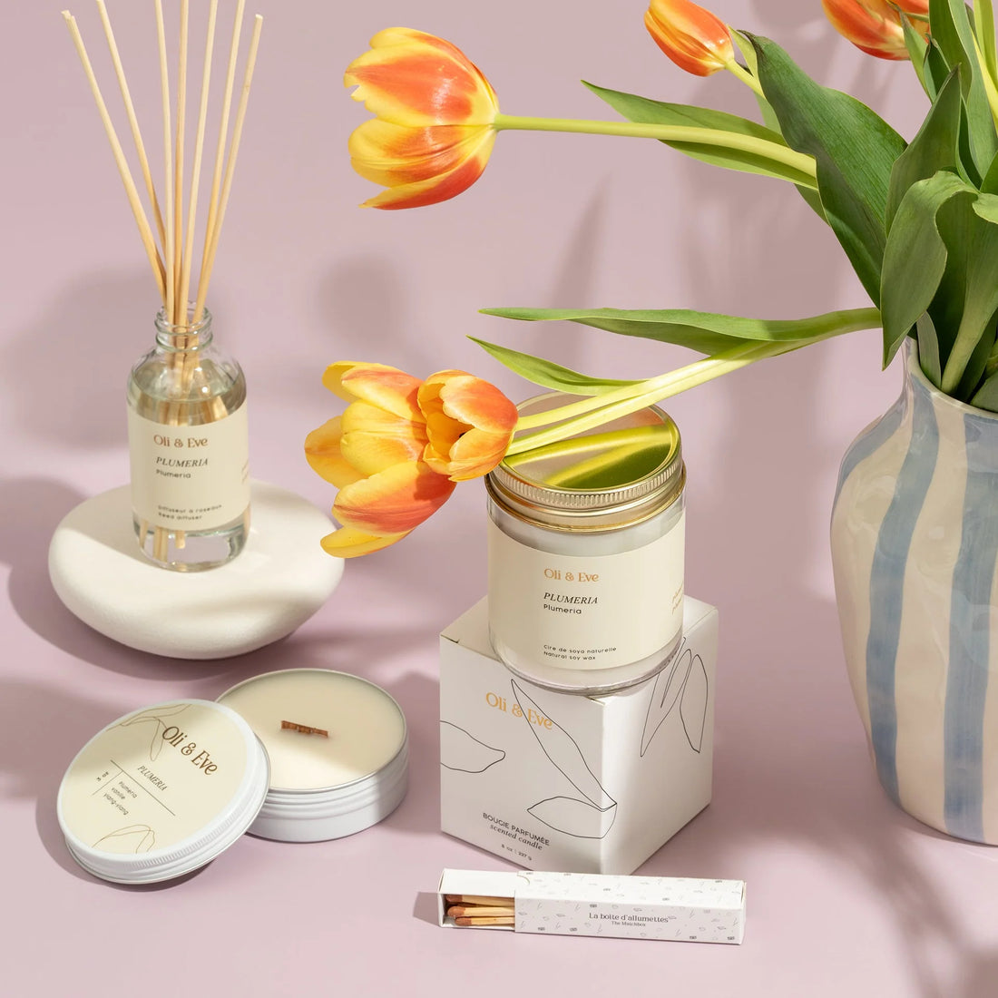 Bougie de soya - Plumeria