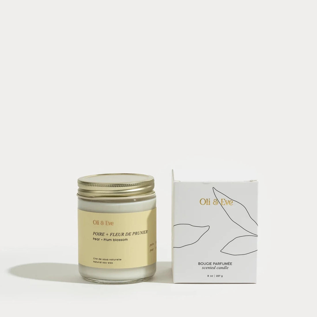 Bougie de soya - Poire & fleur de prunier