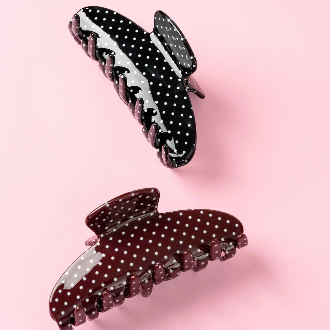 Pince à cheveux croissant - Pois