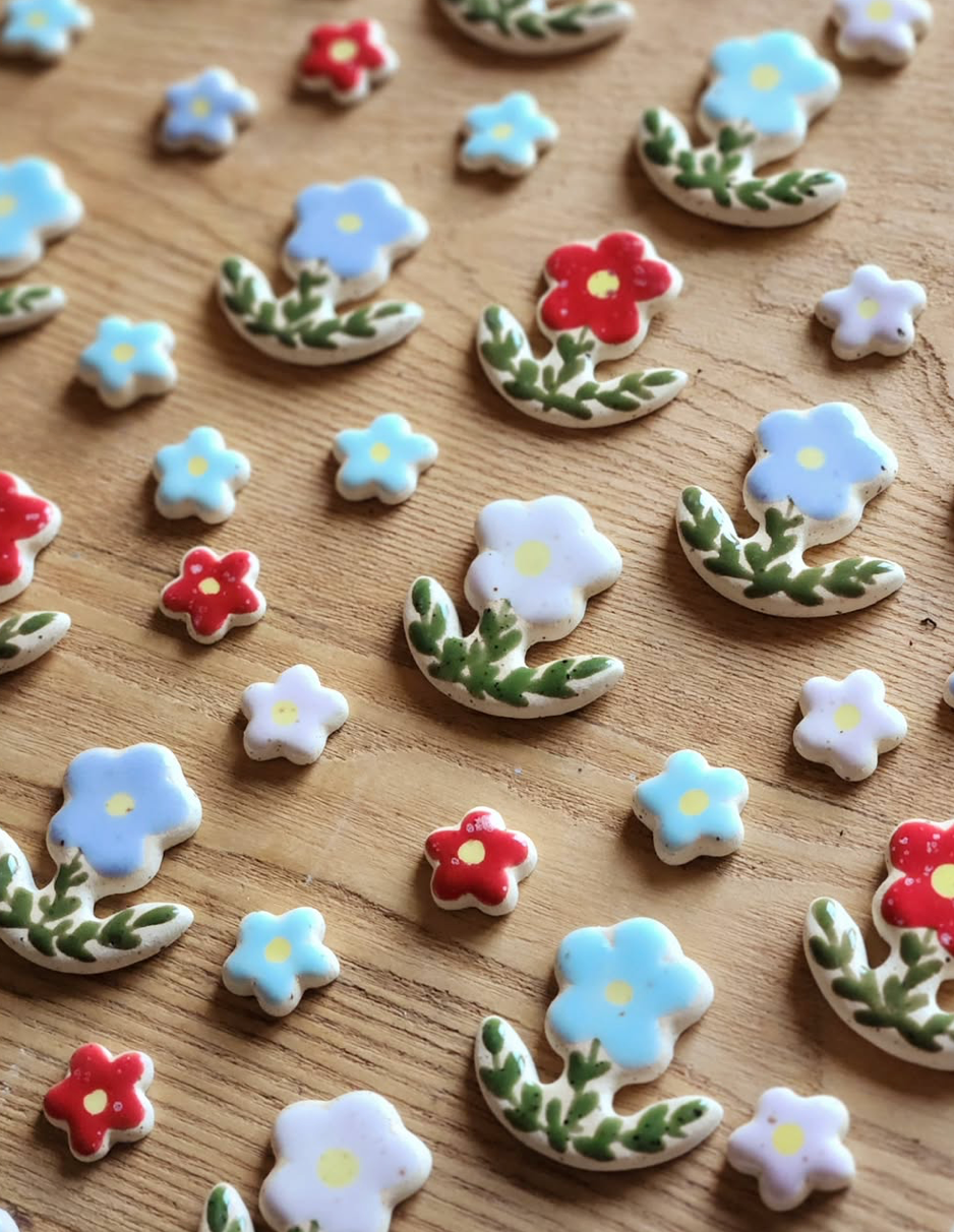 Aimant en céramique - Fleurs