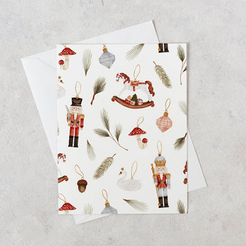Carte de Noël - Ornements Casse-Noisette