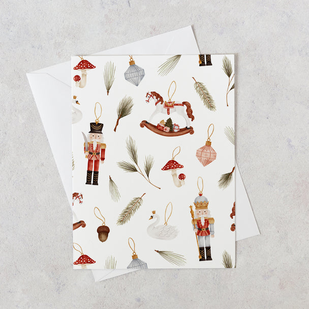 Carte de Noël - Ornements Casse-Noisette