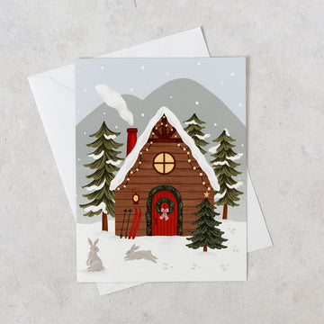 Carte de Noël - Chalet de ski