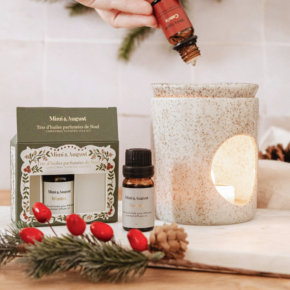 Coffret d'huiles parfumées de Noël
