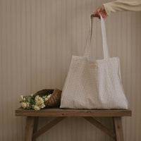 Fourre-tout en coton biologique - Vichy Rouge