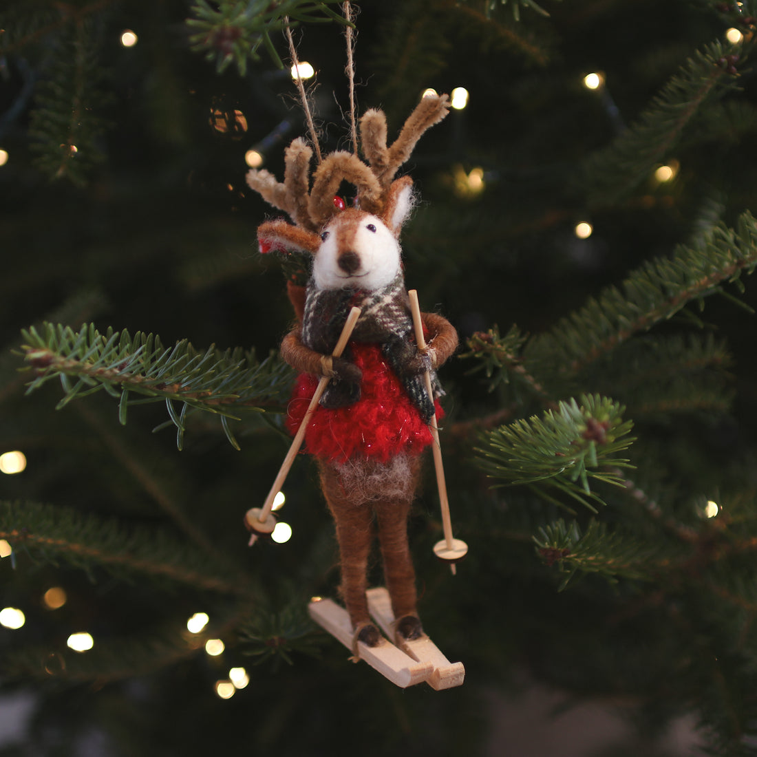 Ornement en feutre - René le renne