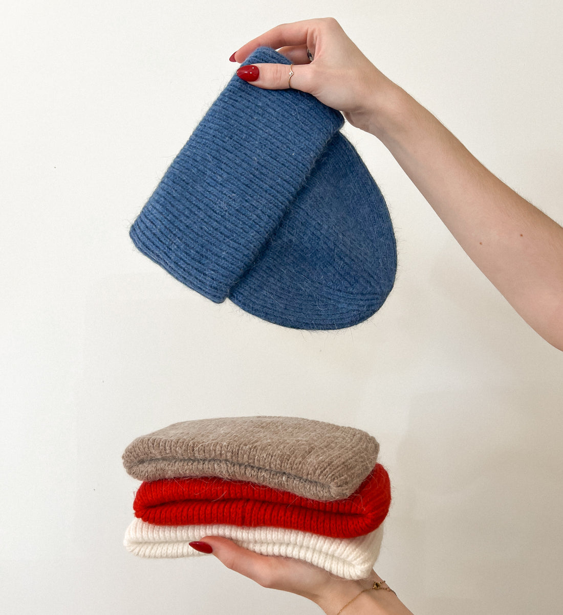 Bonnet en laine Angora
