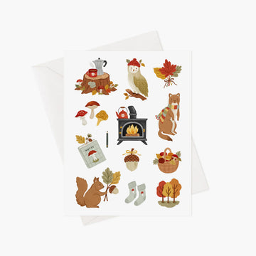 Carte de souhaits - Forêt d'automne