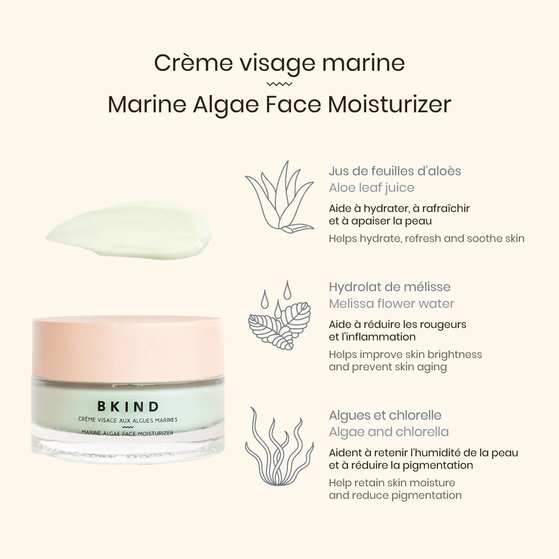 Crème visage aux algues marines