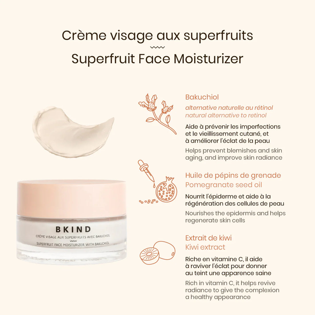 Crème visage aux superfruits