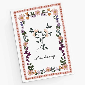 Carte de souhaits - Merci beaucoup vintage