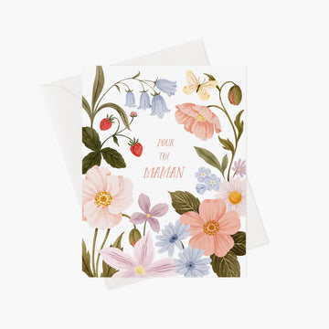 Carte de souhaits - Des fleurs pour maman