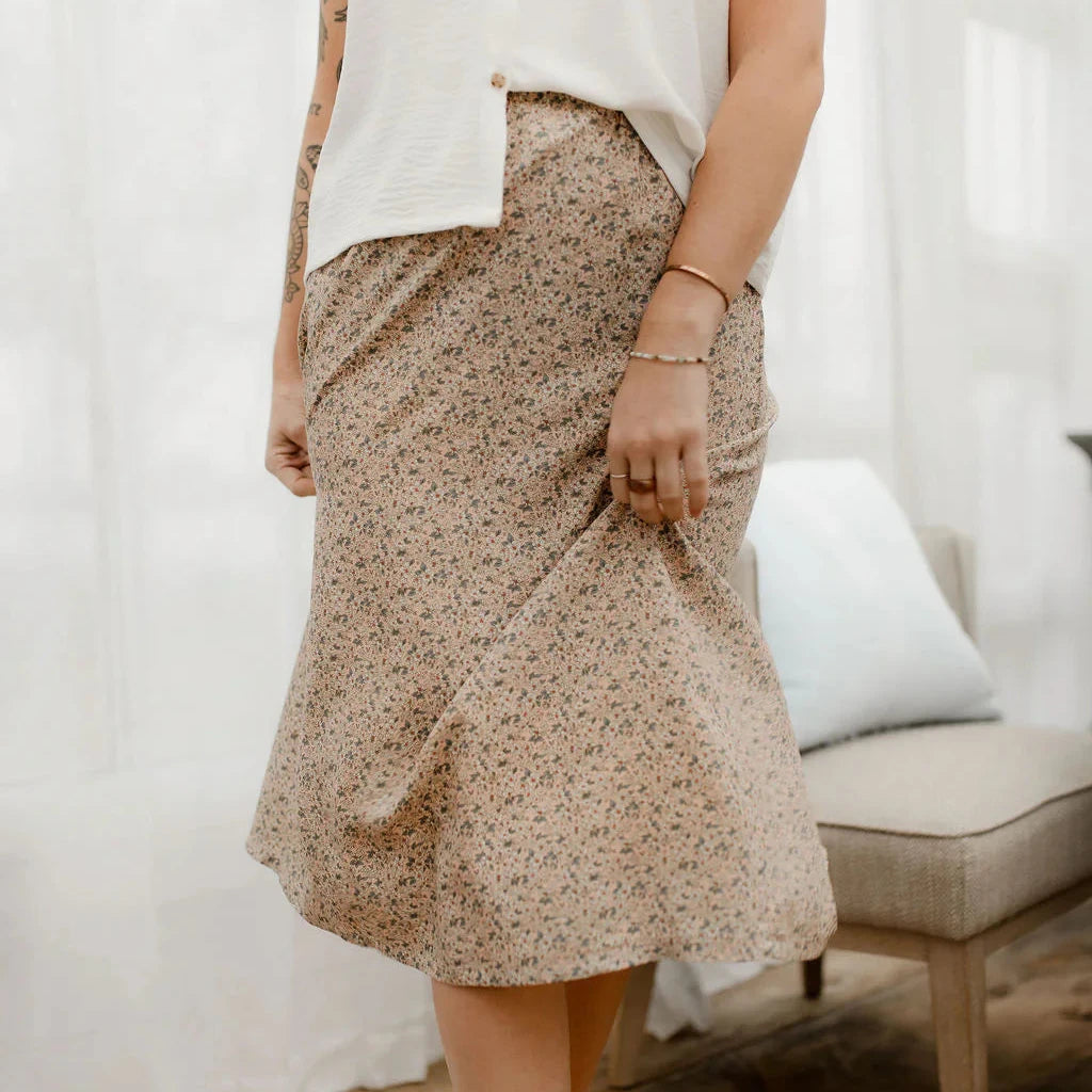 Jupe midi imprimée