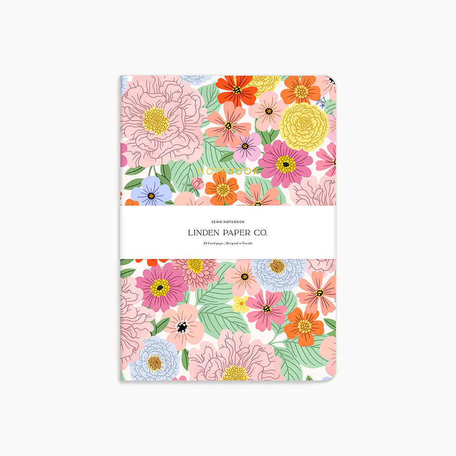 Carnet cousu - Fleurs d'été
