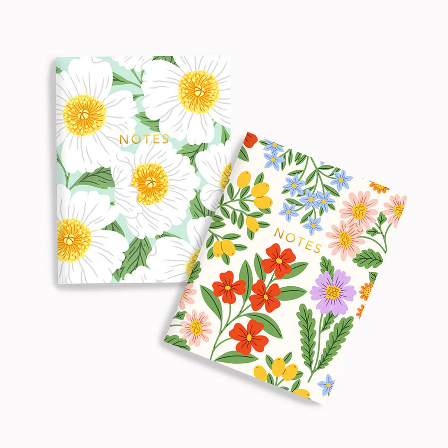 Ensemble de carnets de poche - Fleurs sauvages & Pivoines