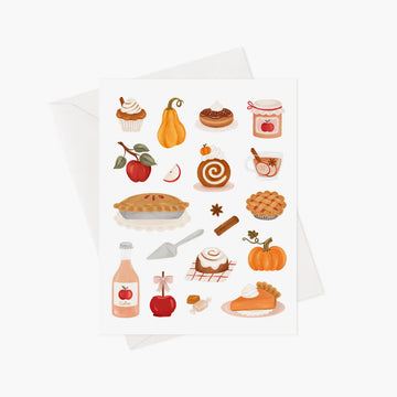 Carte de souhaits - Gourmandises d'automne