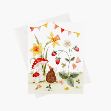 Carte de souhaits - Bonne fête hérisson