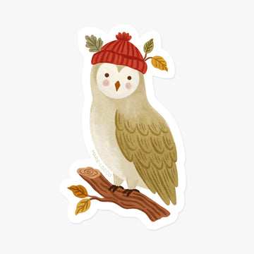 Autocollant - Hibou d'automne