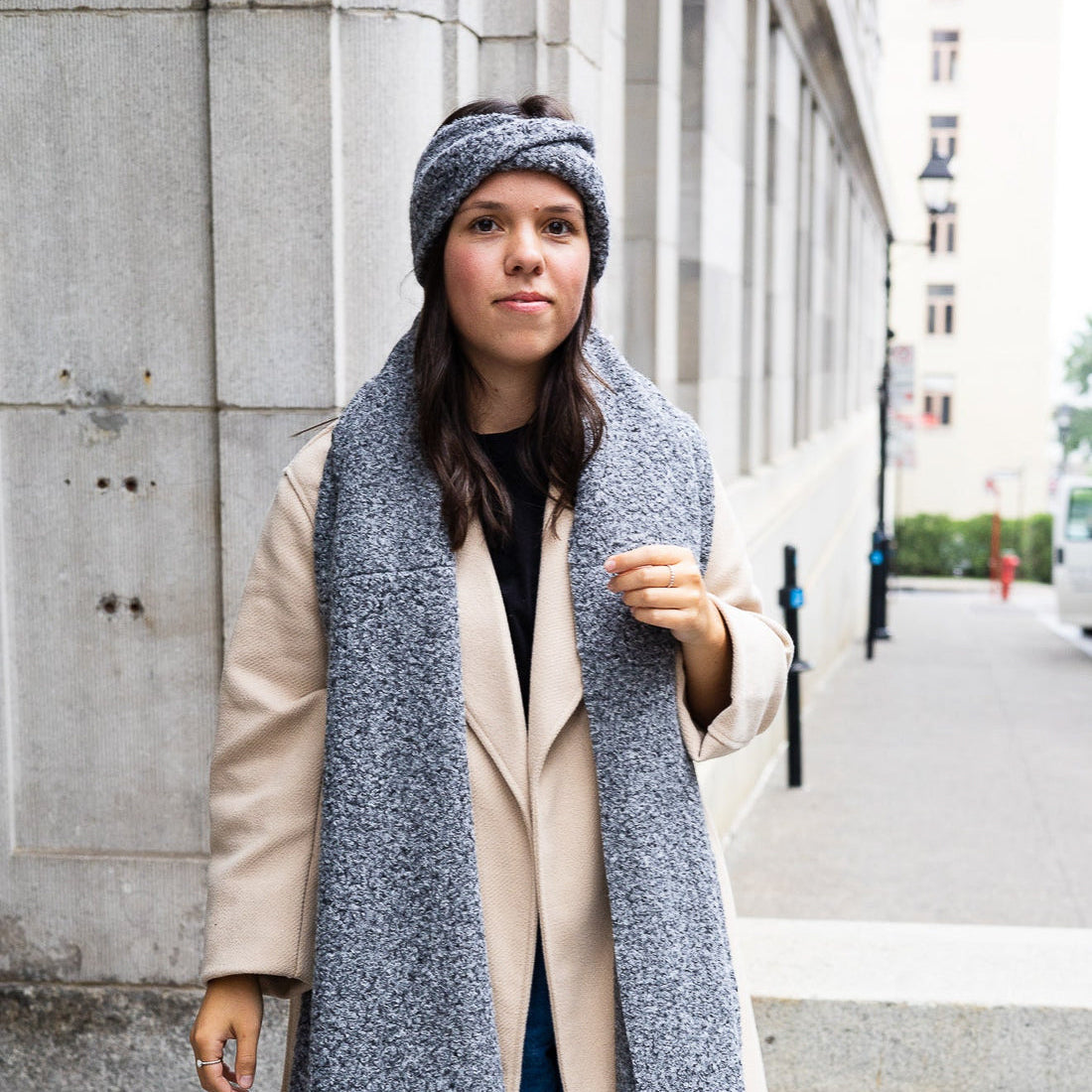 Bandeau en molleton - Gris