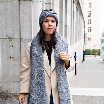 Bandeau en molleton - Gris