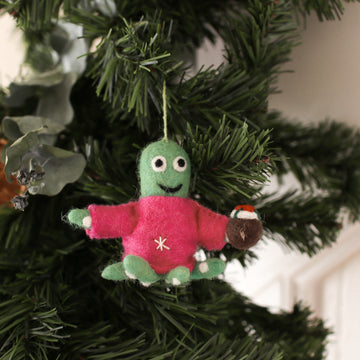 Ornement en feutre - Pieuvre de Noël