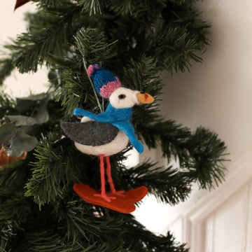 Ornement en feutre - Mouette de Noël