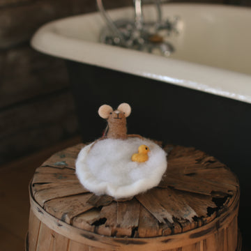 Ornement en feutre - Souris mousse