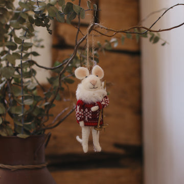 Ornement en feutre - Souris assorties