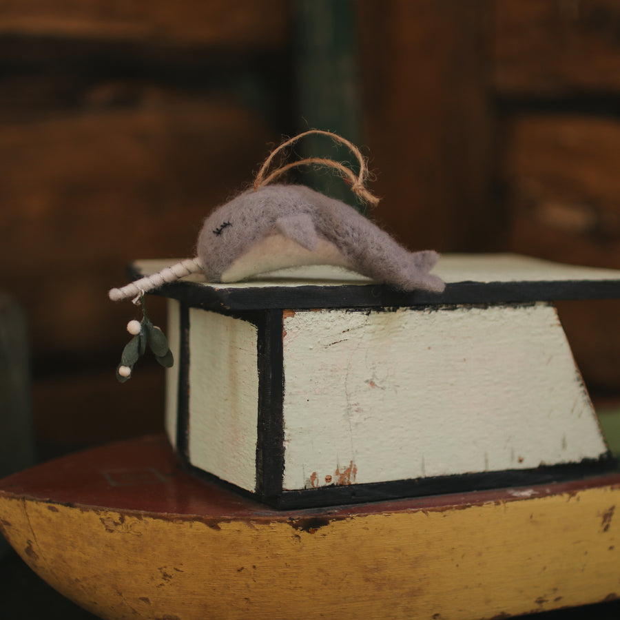 Ornement en feutre - Norman le narval