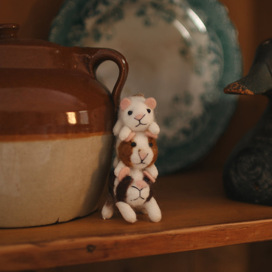 Ornement en feutre - Les trois petits rongeurs