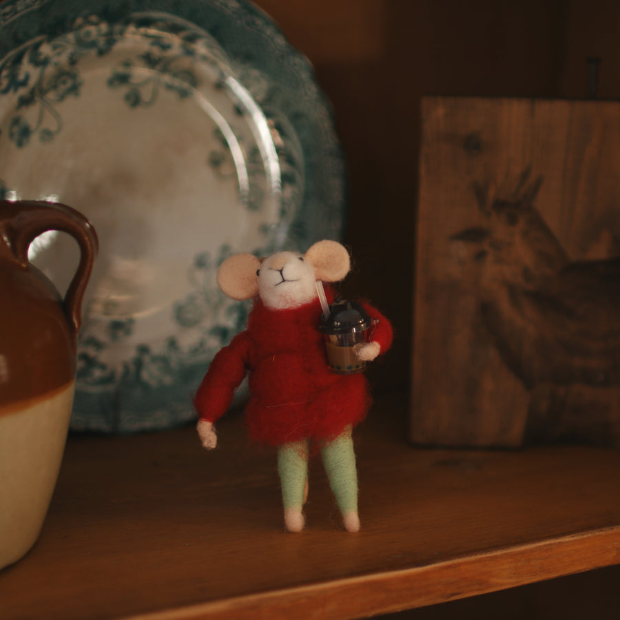 Ornement en feutre - L'heure du café