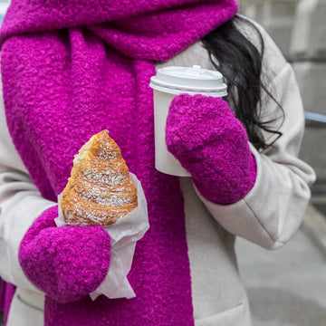 Mitaines en molletonné bouclé