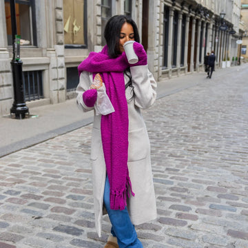 Foulard en molletonné bouclé