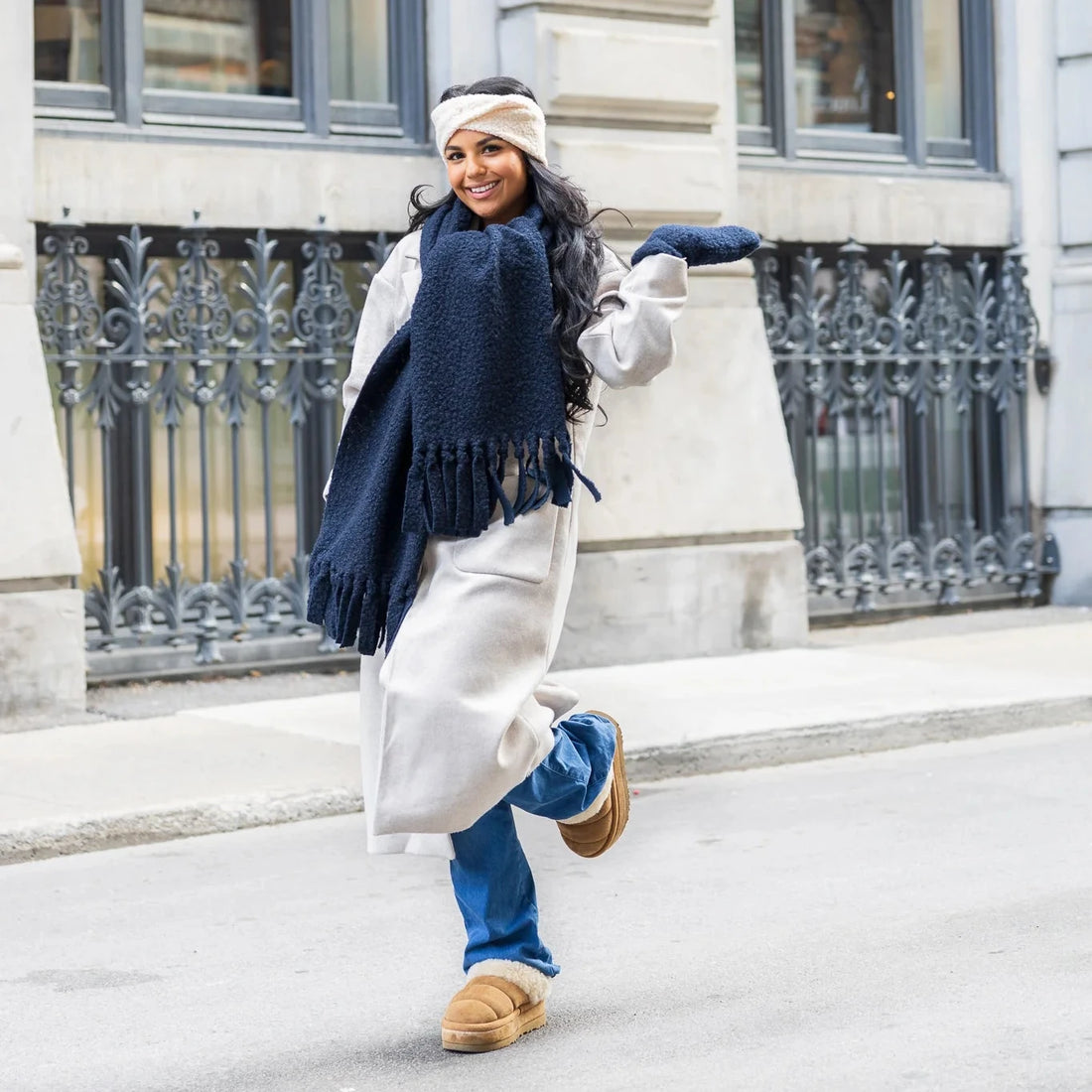 Foulard en molletonné bouclé